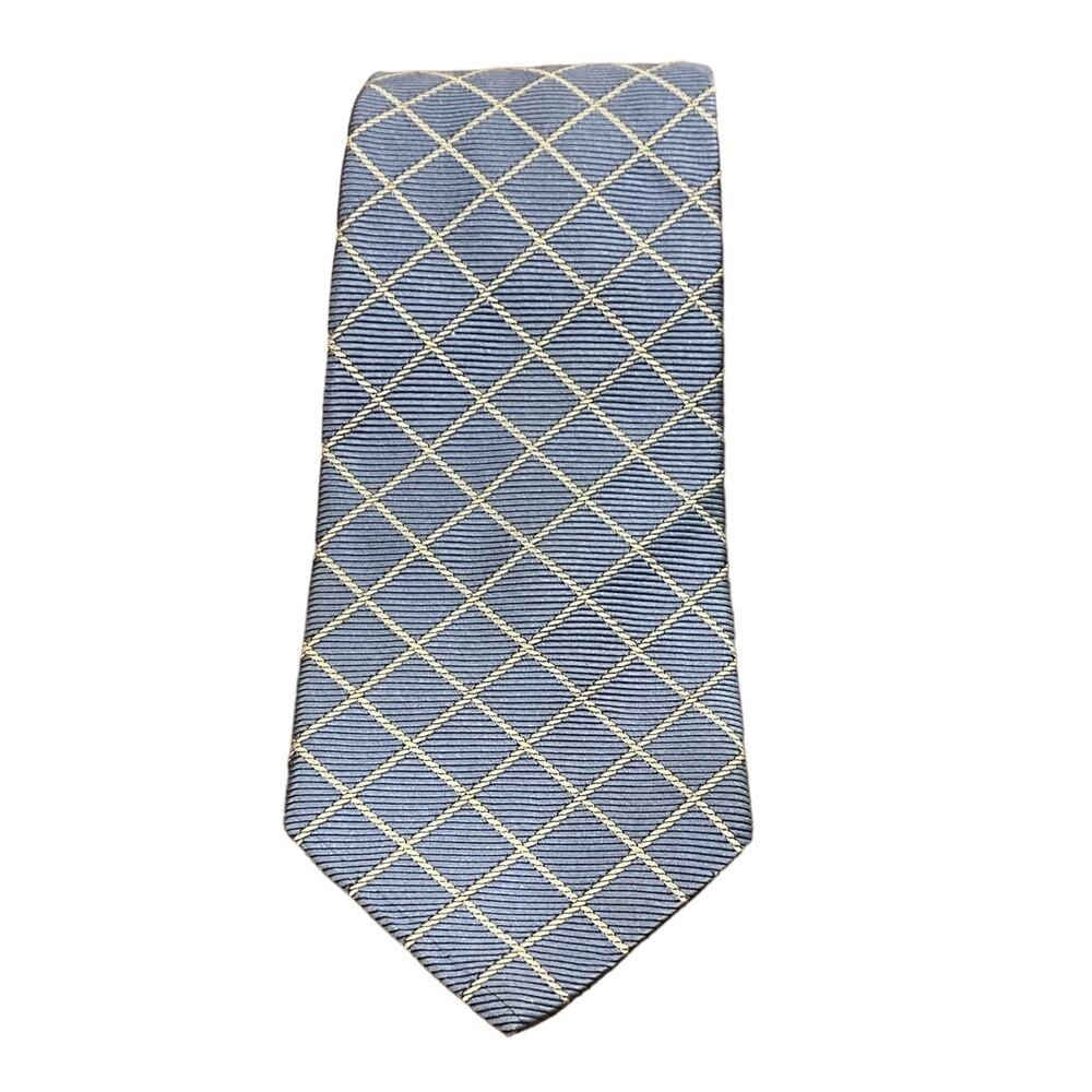 Brooks Brothers Blue Tie with Geometric Pattern
